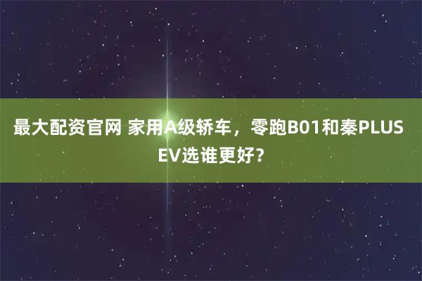 最大配资官网 家用A级轿车，零跑B01和秦PLUS EV选谁更好？